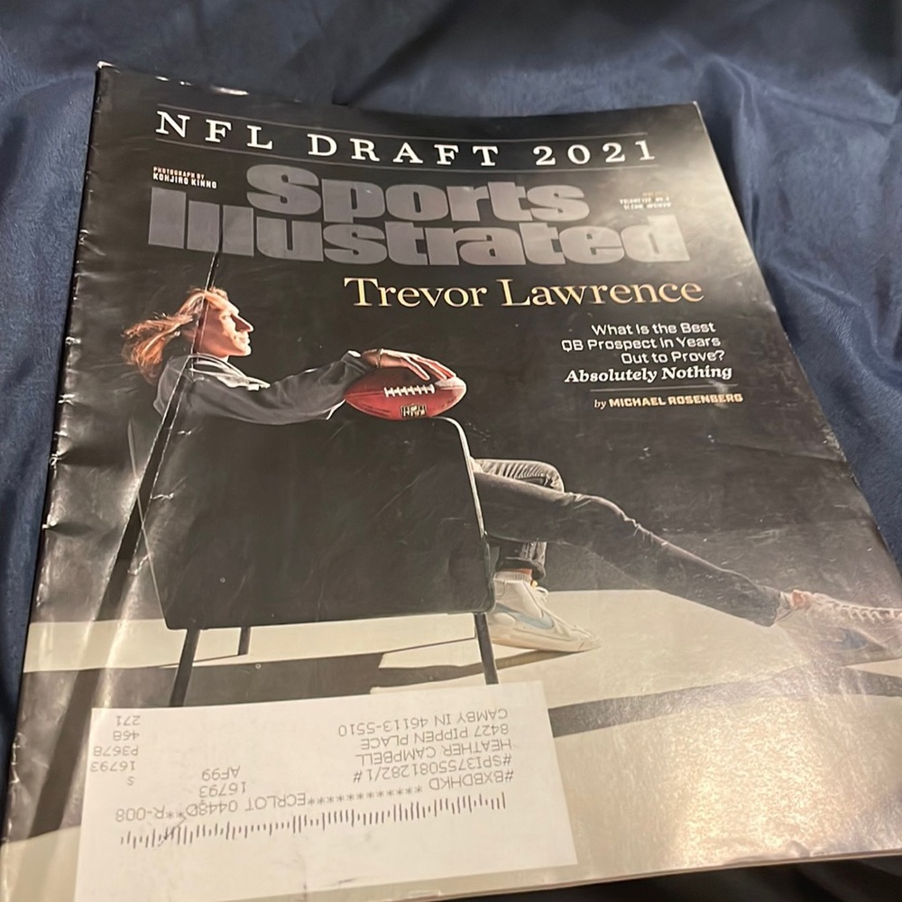 Sports illustrated magazine nfl draft 2021 with Trevor Lawrence on the cover